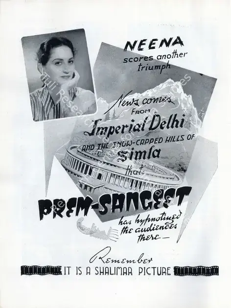Ahmed, W.Z. (Producer), Prem Sangeet, 1943 | Advertisement, Filmindia, July 1943 | CinemaEducation | 00858612
