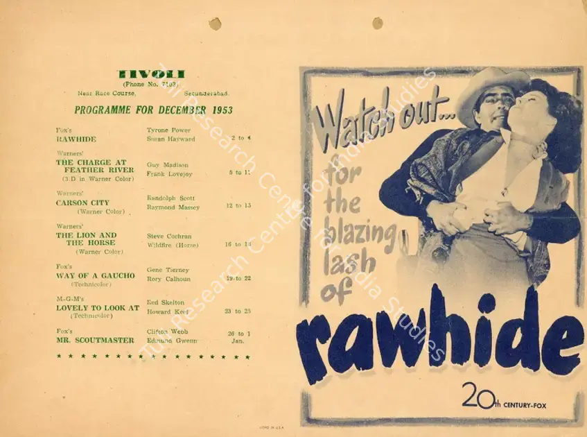 Hathaway, Henry (Director), Rawhide, 1951 | Handbill | CinemaEducation | 00894273