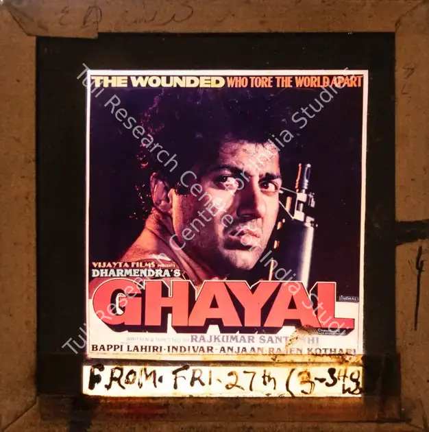 Dharmendra (Producer), Ghayal, 1990 | Glass Slide | CinemaEducation | 00841848