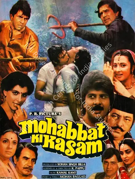 Billa, Sohan Singh (Producer), Mohabbat Ki Kasam, 1986 | Song-Synopsis Booklet | CinemaEducation | 00779072