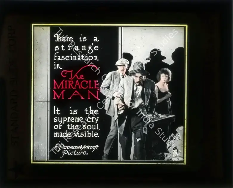 Tucker, George Loane (Director), The Miracle Man, 1919 | Glass Slide | CinemaEducation | 00761094