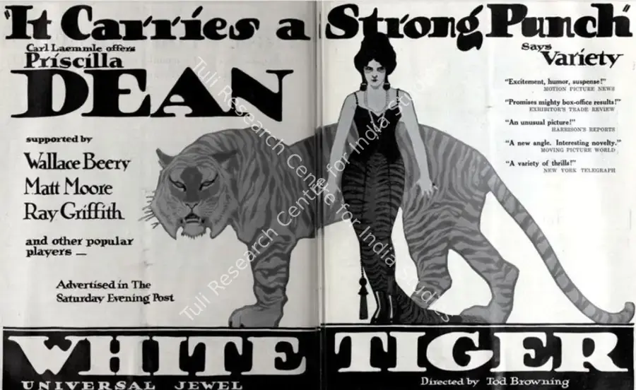 Browning, Tod (Director), White Tiger, 1923 | Film Advertisement | CinemaEducation | 00795135