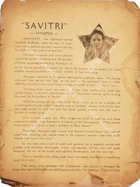 Rai, Himanshu (Producer), Savitri, 1937 | Song-Synopsis Booklet | CinemaEducation | 00780082