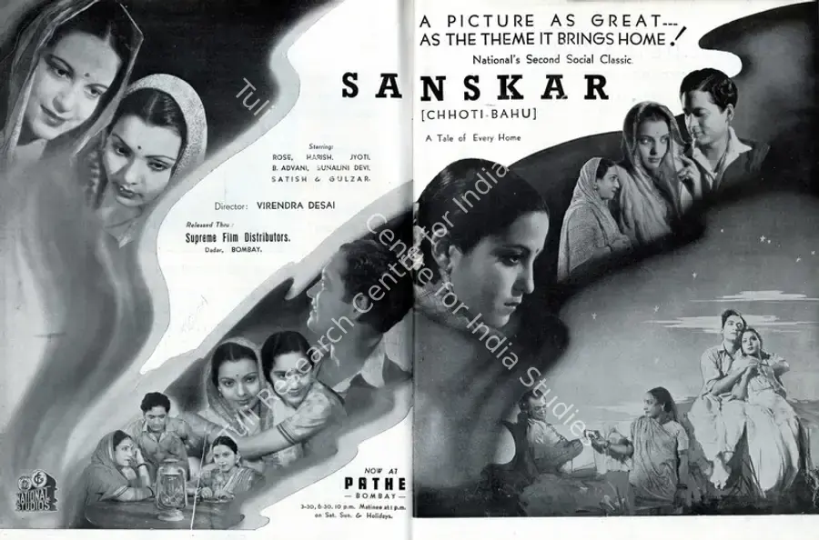 Desai, Virendra C. (Director), Sanskar, 1940 | Advertisement, Filmindia, November 1940 | CinemaEducation | 00858429