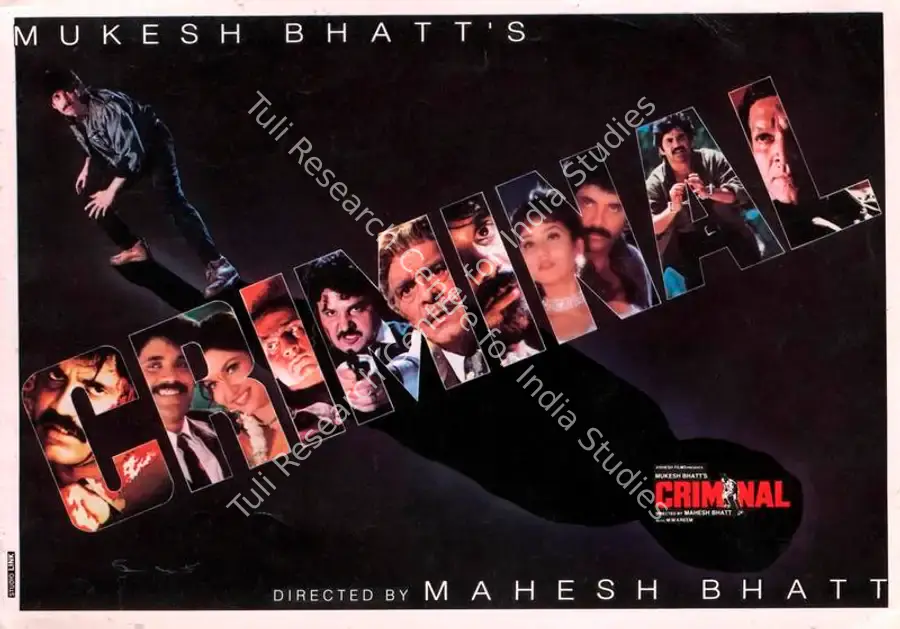 Bhatt, Mukesh (Producer), Criminal, 1994 | Song-Synopsis Booklet | CinemaEducation | 00863818