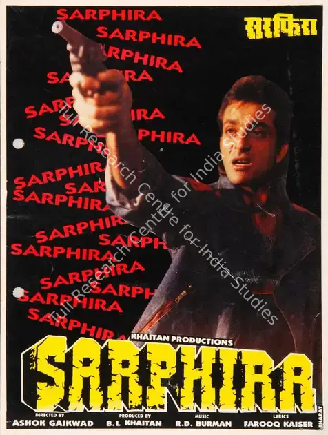 Khaitan, B.L. (Producer), Sarphira, 1992 | Song-Synopsis Booklet | CinemaEducation | 00780032