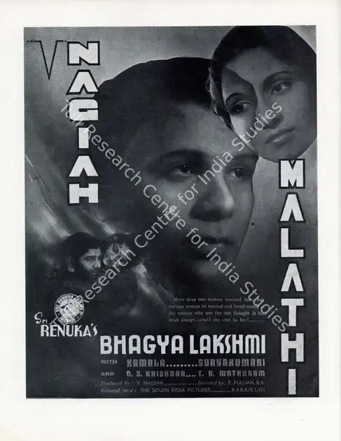 Badami, Sarvottam (Director), Bhagya Lakshmi, 1944 | Advertisement, Filmindia, January 1943 | CinemaEducation | 00858494