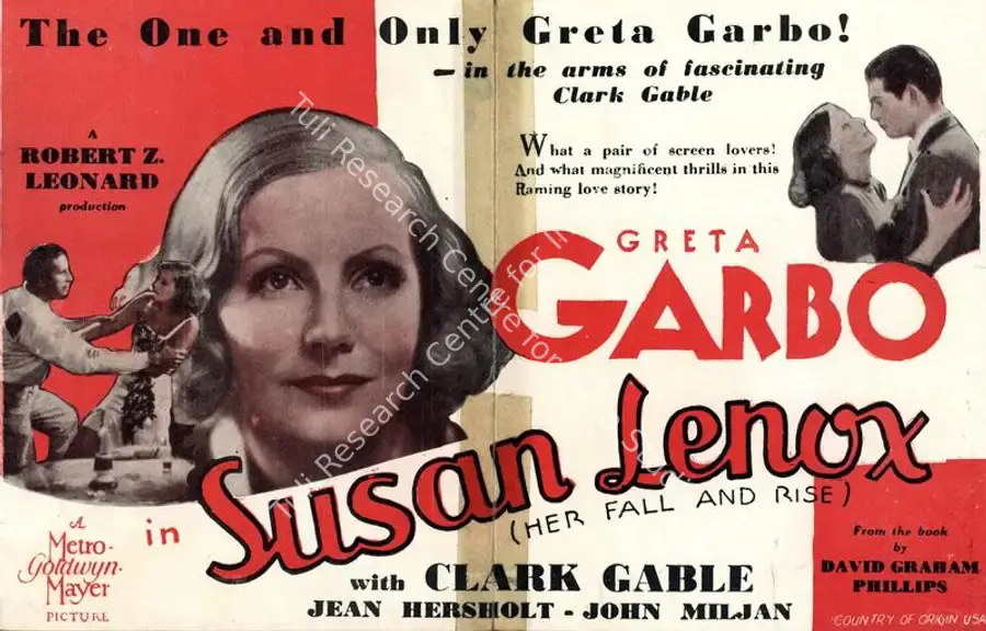 Leonard, Robert Z. (Director), Susan Lenox (Her Fall and Rise), 1931 | Handbill | CinemaEducation | 00760576