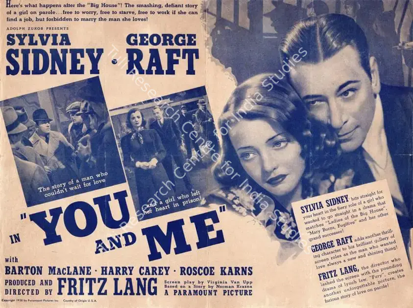 Lang, Fritz (Producer), You and Me, 1938 | Handbill | CinemaEducation | 00761081